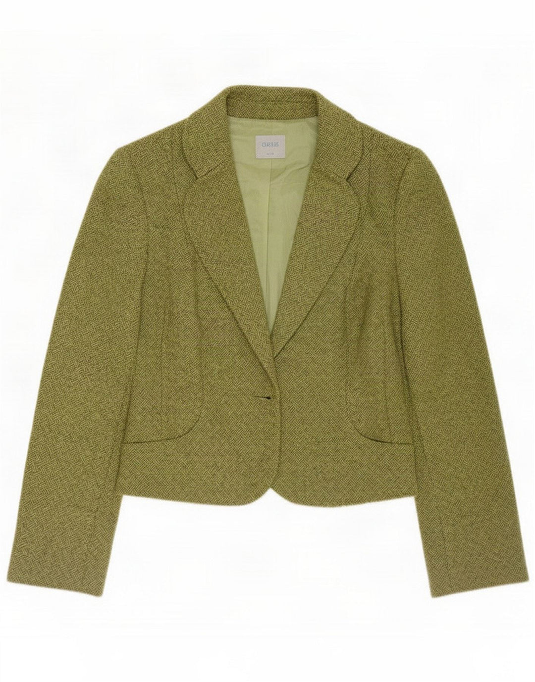 Oasis Giacca blazer da donna UK 10 Small Khaki Wool