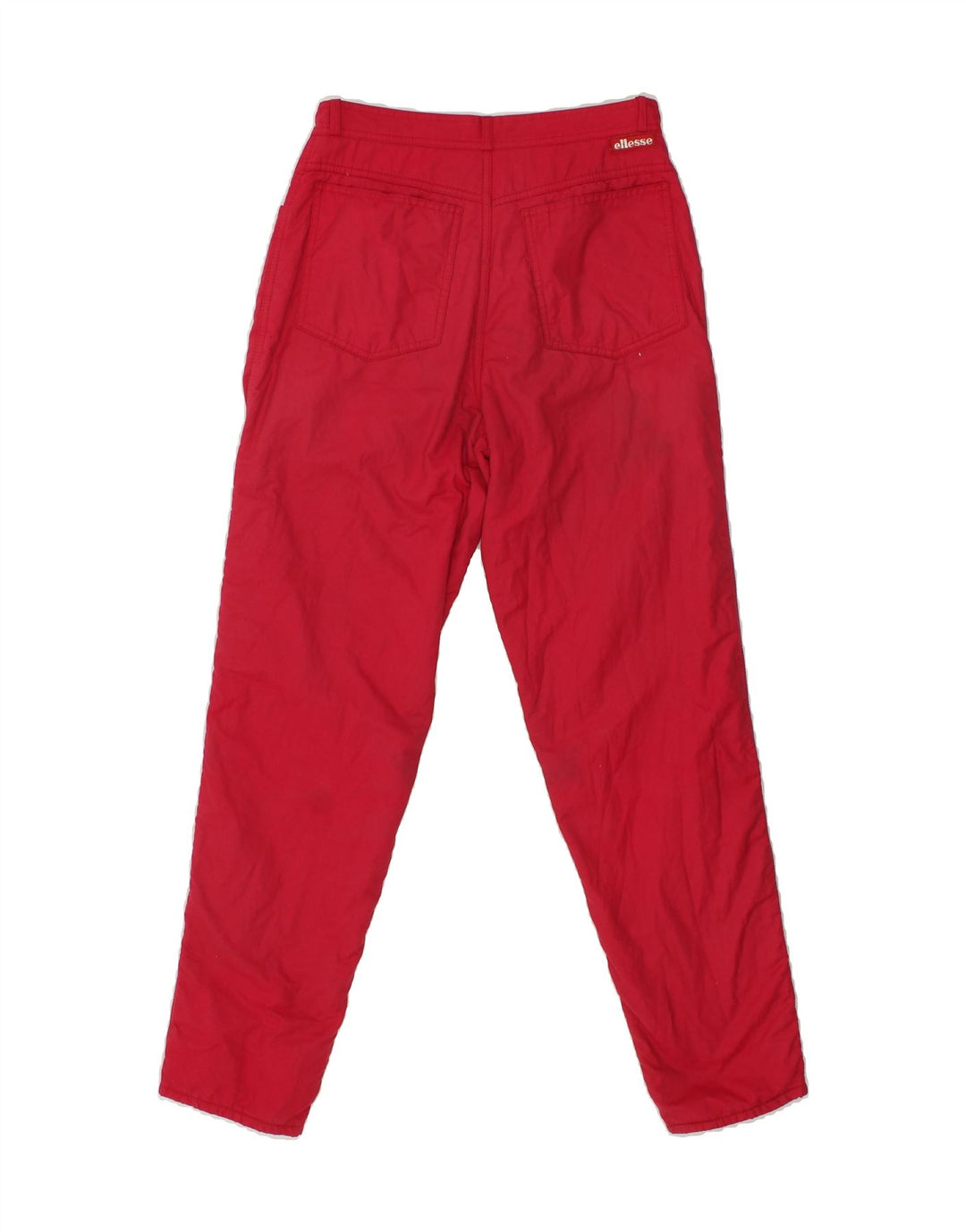 ELLESSE Womens Slim Casual Trousers W28 L30  Red Cotton Vintage Ellesse and Second-Hand Ellesse from Messina Hembry 