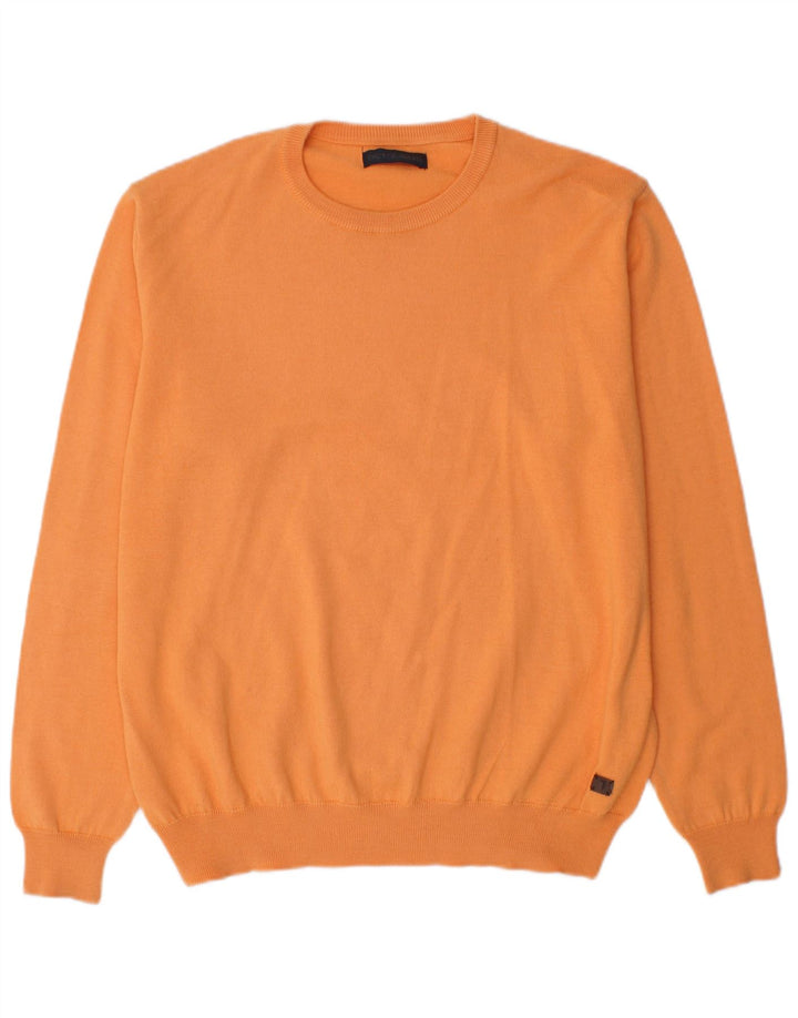 Maglione Trussardi Uomo Girocollo XL Lana Arancione