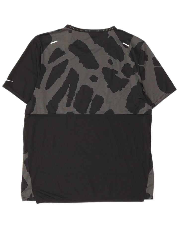 T-shirt Nike Dri Fit da uomo, grande, in poliestere mimetico nero