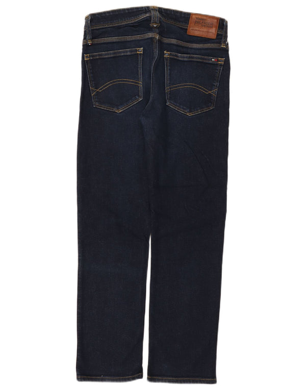 Jeans dritti da uomo Tommy Hilfiger W32 L28 cotone blu navy