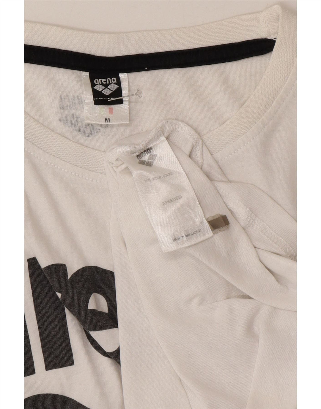 T-shirt grafica da uomo Arena Top in cotone bianco medio