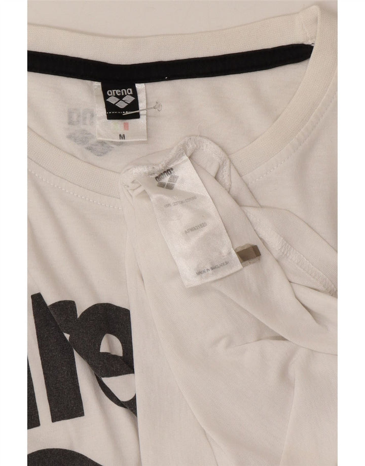 T-shirt grafica da uomo Arena Top in cotone bianco medio