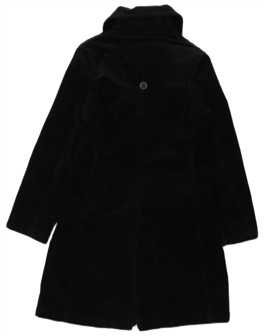 Cappotto Donna Benetton in Velluto a Coste IT 40 Piccolo Cotone Nero