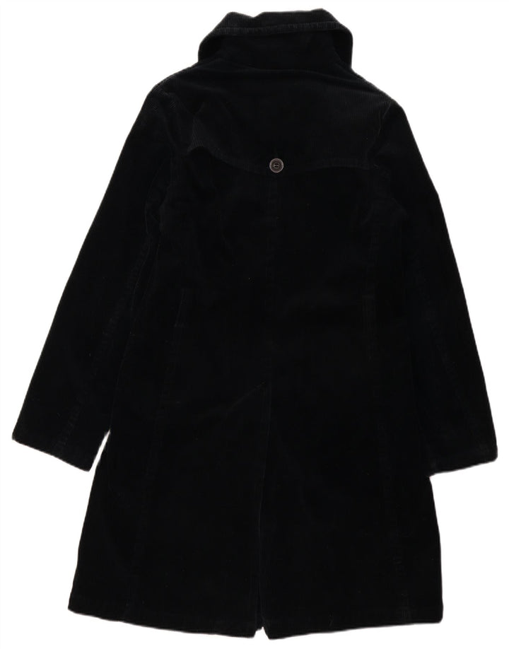 Cappotto Donna Benetton in Velluto a Coste IT 40 Piccolo Cotone Nero