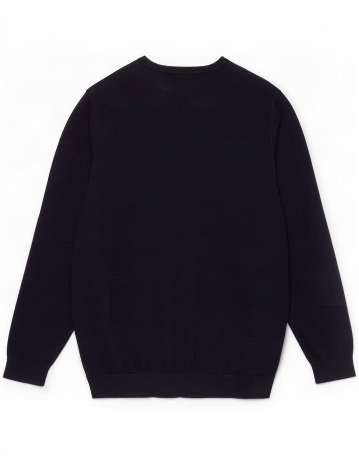 Maglione maglione girocollo da uomo Zara blu navy medio