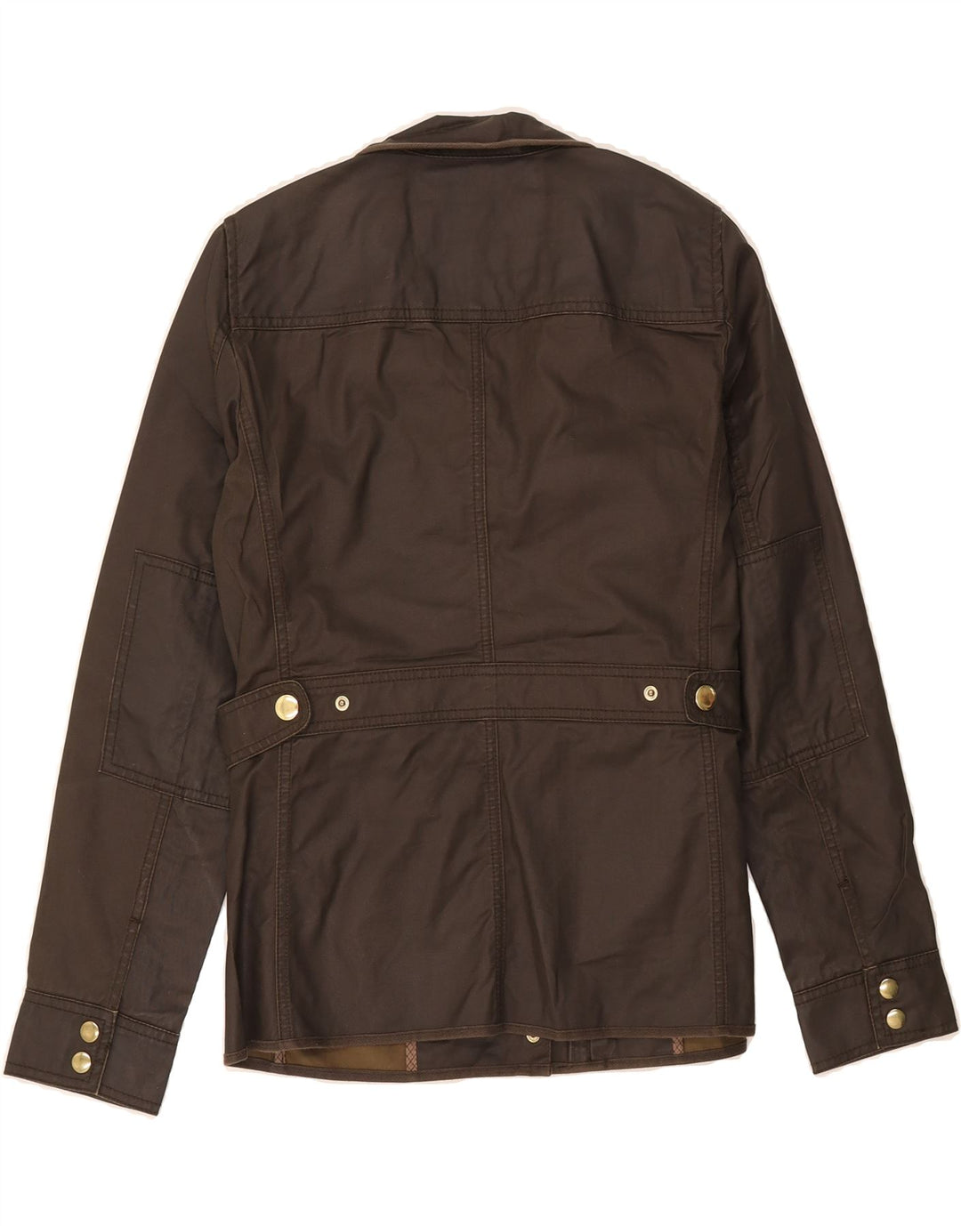 Giacca pratica da donna J. CREW UK 10 piccola in cotone marrone