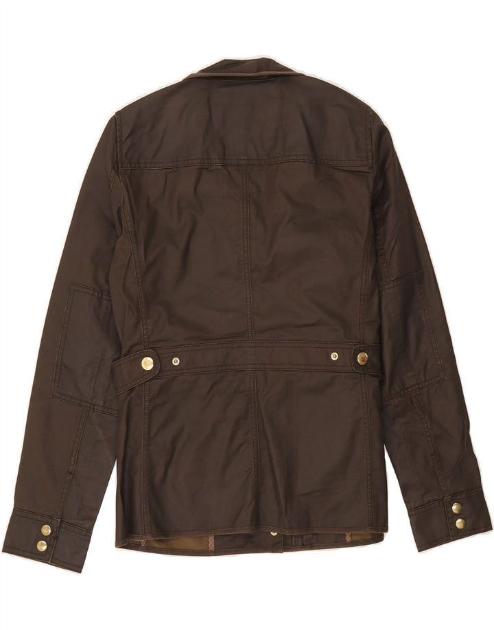 Giacca pratica da donna J. CREW UK 10 piccola in cotone marrone