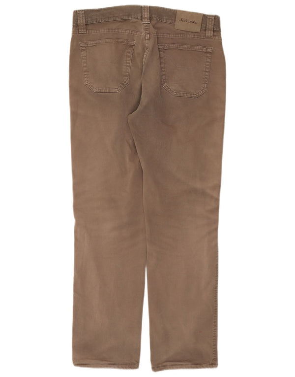 Pantaloni casual dritti da uomo Jeckerson W32 L28 cotone grigio