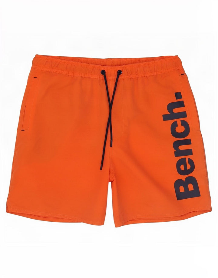 Pantaloncini da bagno grafici da uomo Bench grandi in poliestere arancione
