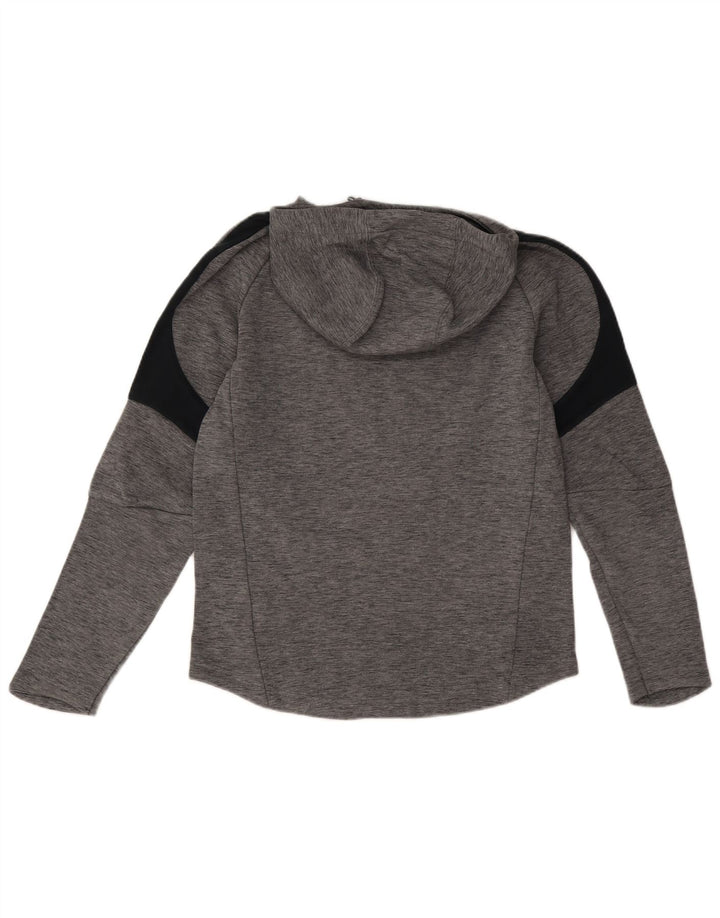 Felpa con cappuccio da uomo Puma Small in cotone color block grigio