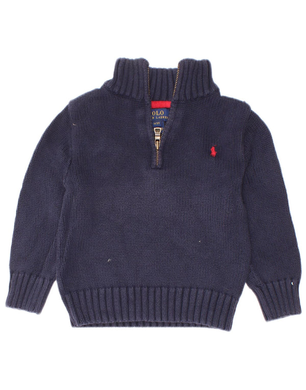 Polo Ralph Lauren Maglione con collo con zip per ragazzi 2-3 anni Blu navy