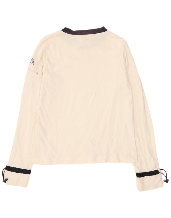 Kappa Top manica lunga da ragazzo 13-14 anni 2XL Bianco sporco Colourblock