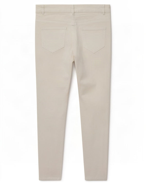 Pantaloni casual skinny da donna Benetton UK 12 Medium W30 L27 Cotone bianco