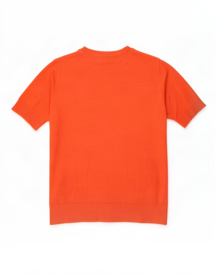 Maglione maglione girocollo da donna Marks & Spencer UK 12 arancione medio
