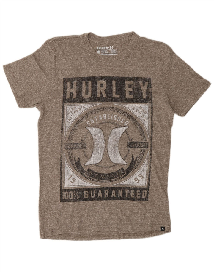 T-shirt grafica da uomo con vestibilità premium HURLEY, grigio medio chiazzato