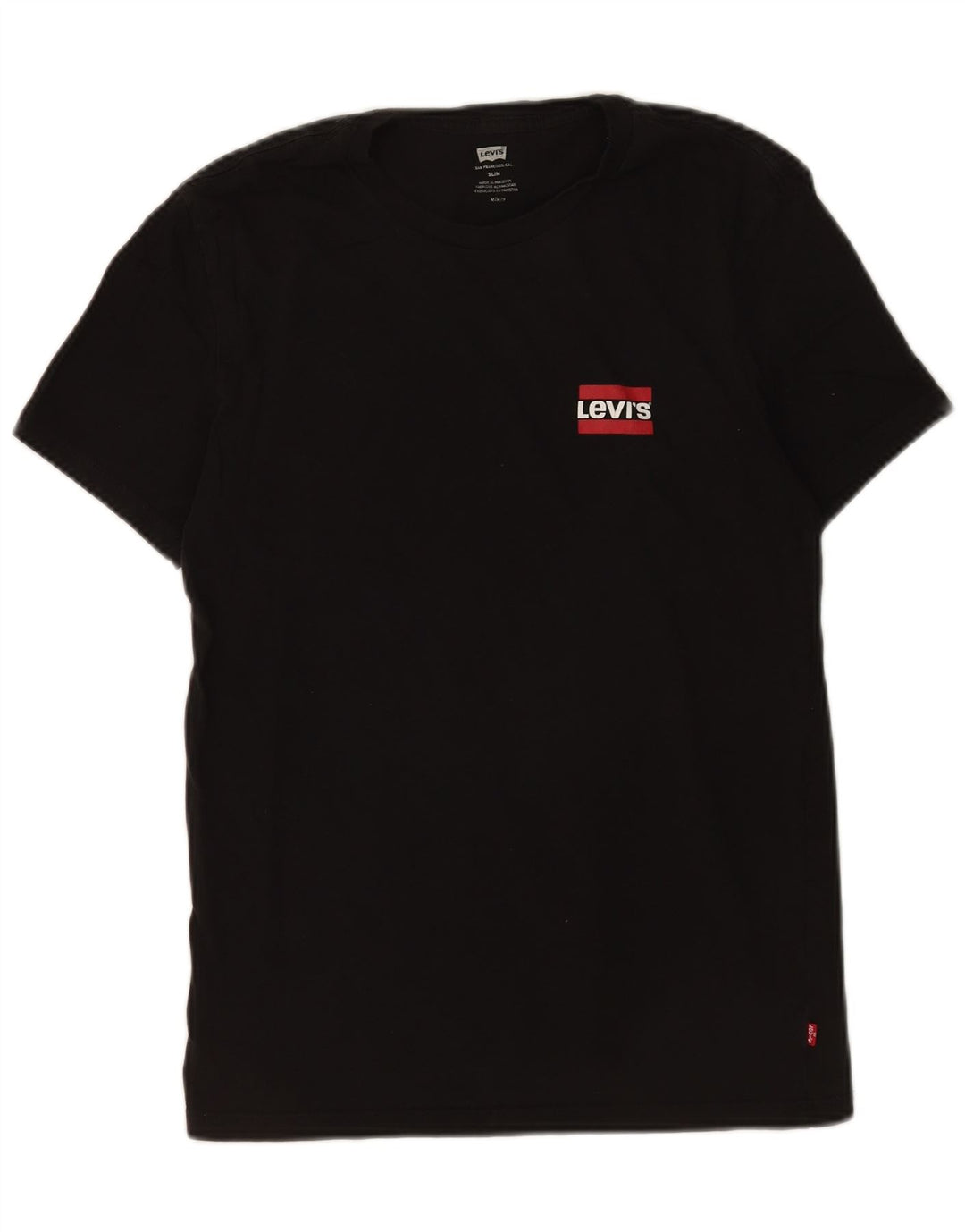 T-shirt slim da uomo Levi's Top in cotone nero medio