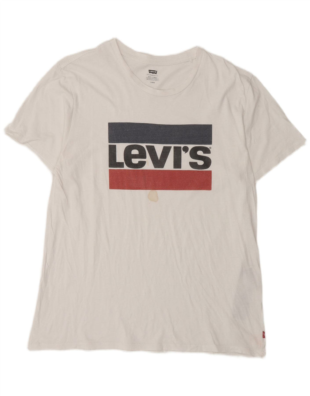 T-shirt grafica da uomo Levi's Top grande in cotone bianco