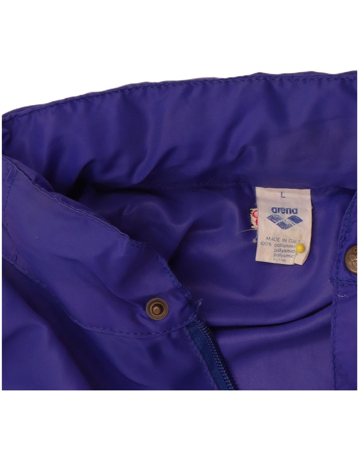 Arena Giacca antipioggia da uomo con cappuccio UK 40 Large Viola Colourblock in poliammide