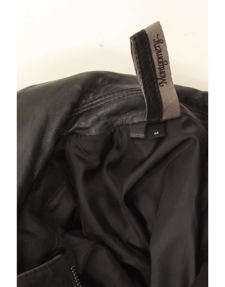 Cappotto in pelle da donna MONTGOMERY UK 12 Medium Black Colourblock