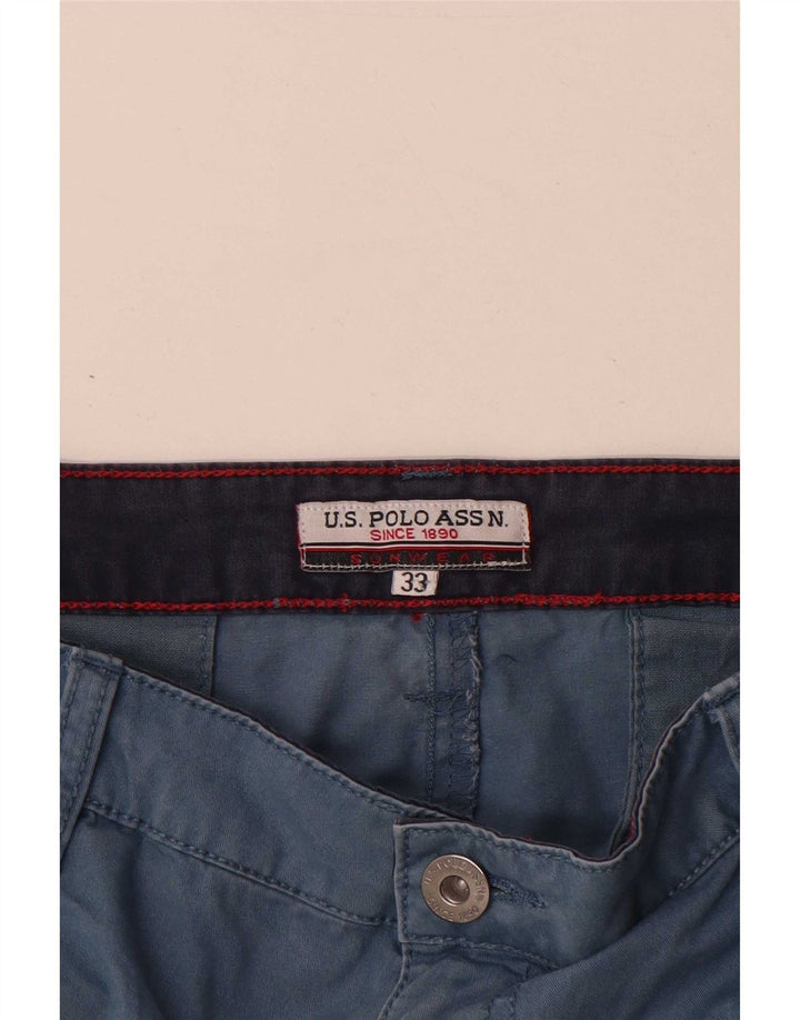 Polo Assn. Pantaloncini chino da uomo W33 in cotone blu medio