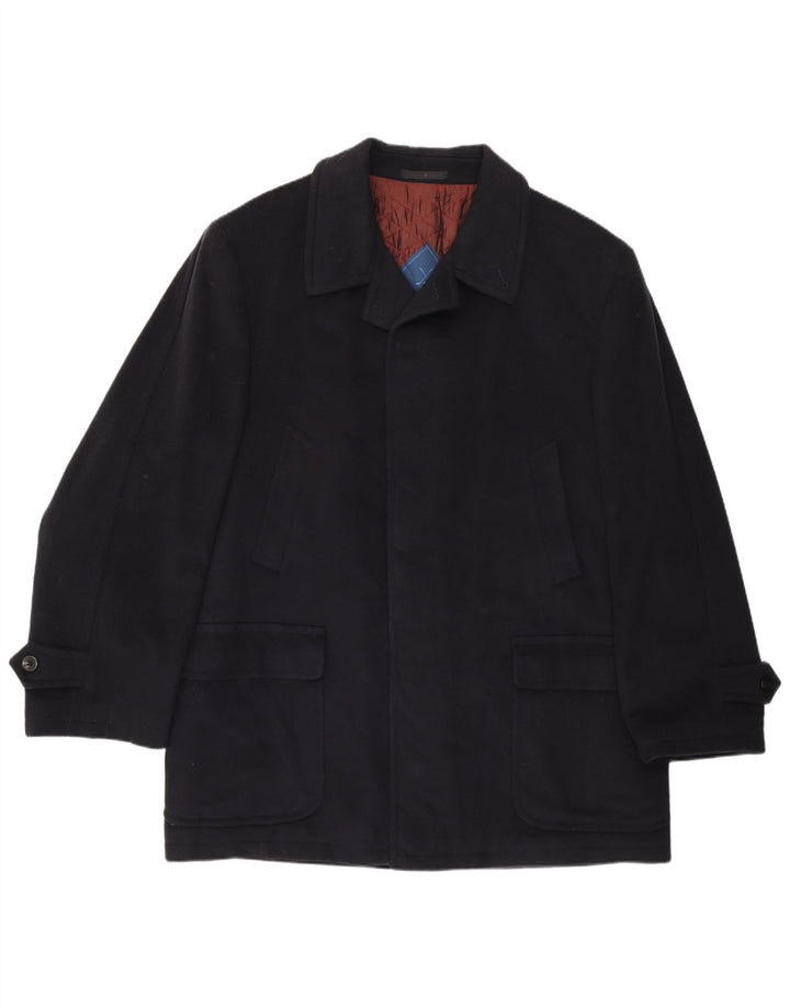 Cappotto Uomo VINTAGE IT 52 XL Blu Navy Cashmere