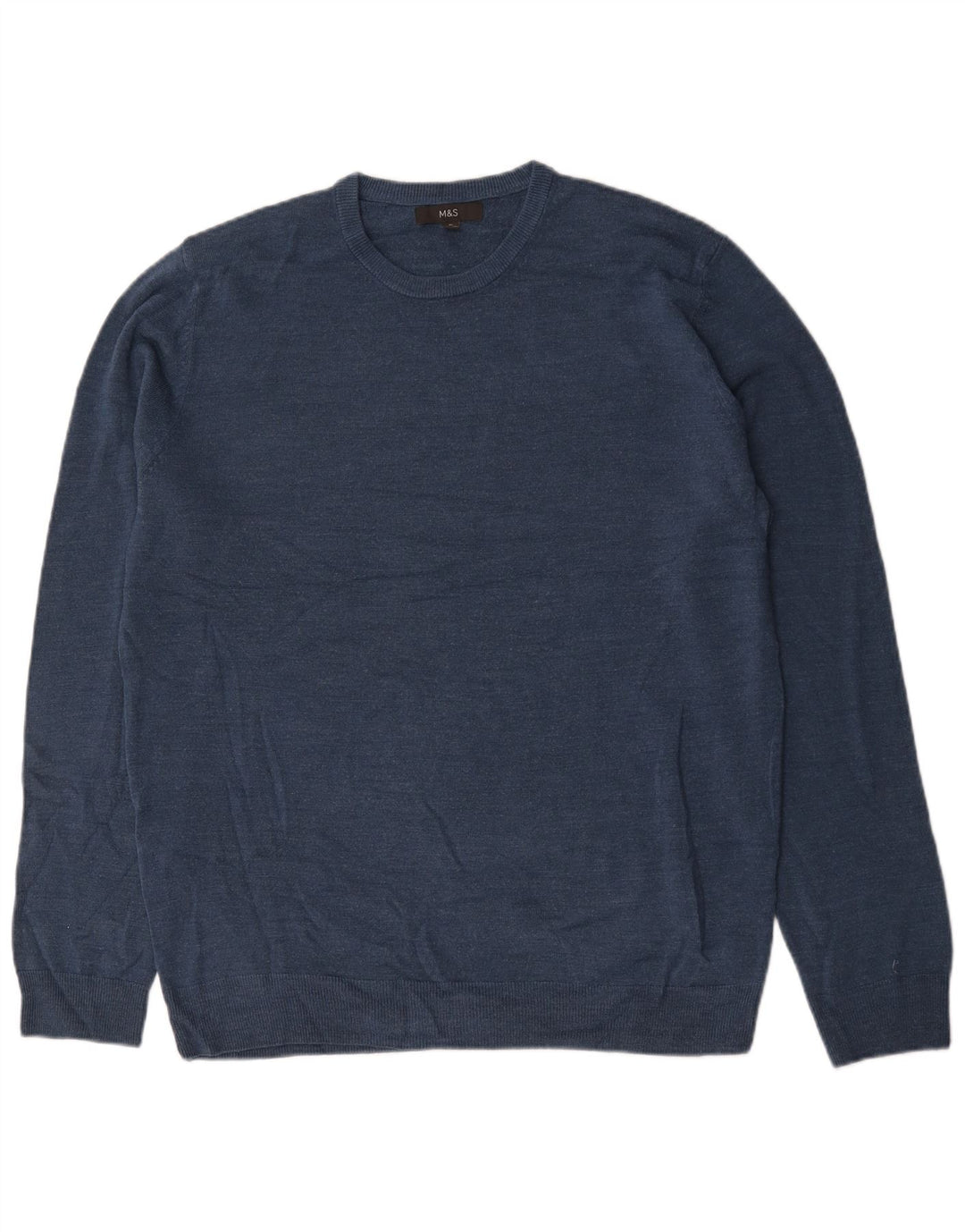 Maglione maglione girocollo da uomo Marks & Spencer XL blu navy acrilico