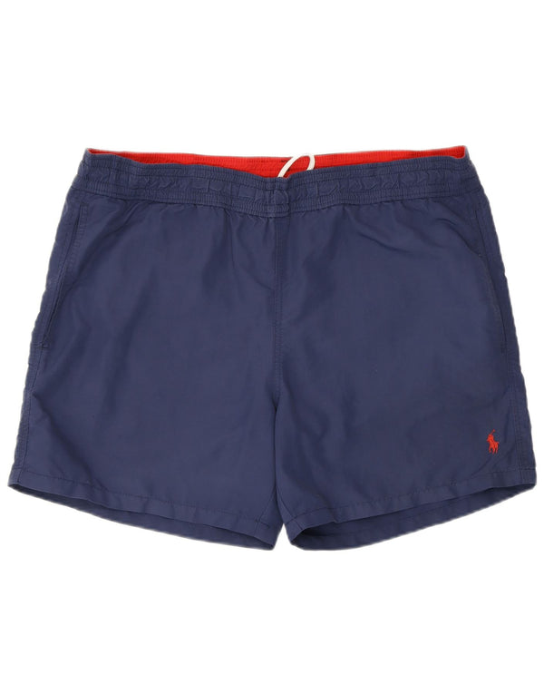Pantaloncini da bagno da uomo Polo Ralph Lauren nylon medio blu navy