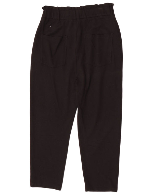 Pantaloni corti affusolati a vita alta da donna Zara grandi W30 L24 viscosa nera