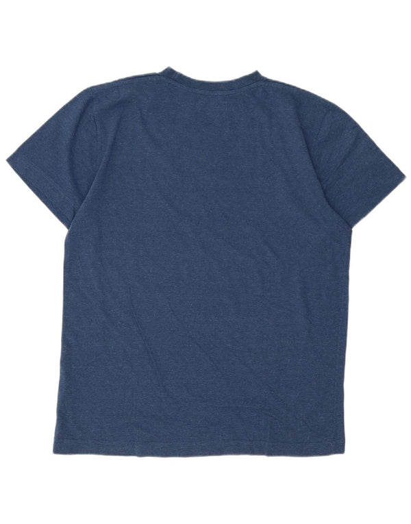 T-shirt da uomo KAPPA Top medio in cotone blu navy
