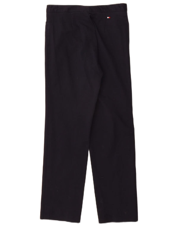 TOMMY HILFIGER Pantaloni chino dritti da donna W26 L27 cotone blu navy