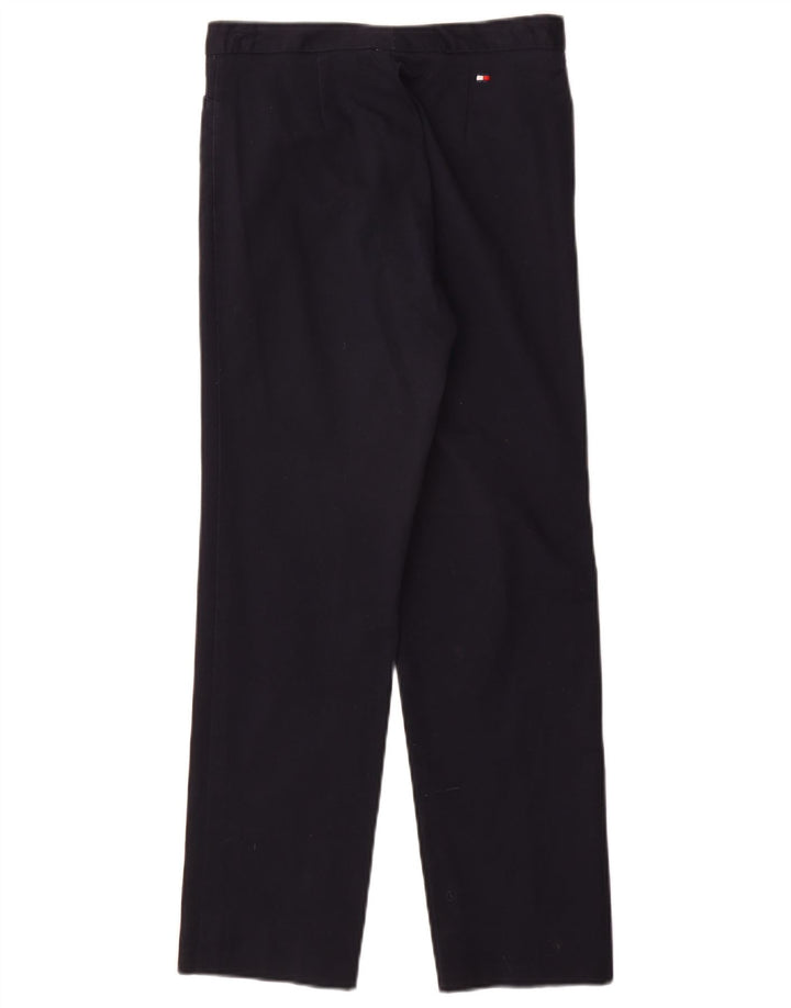 TOMMY HILFIGER Pantaloni chino dritti da donna W26 L27 cotone blu navy