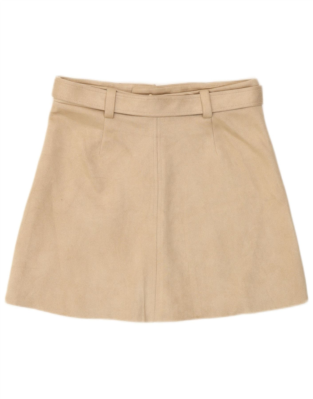 Minigonna da donna Zara media W28 poliestere beige