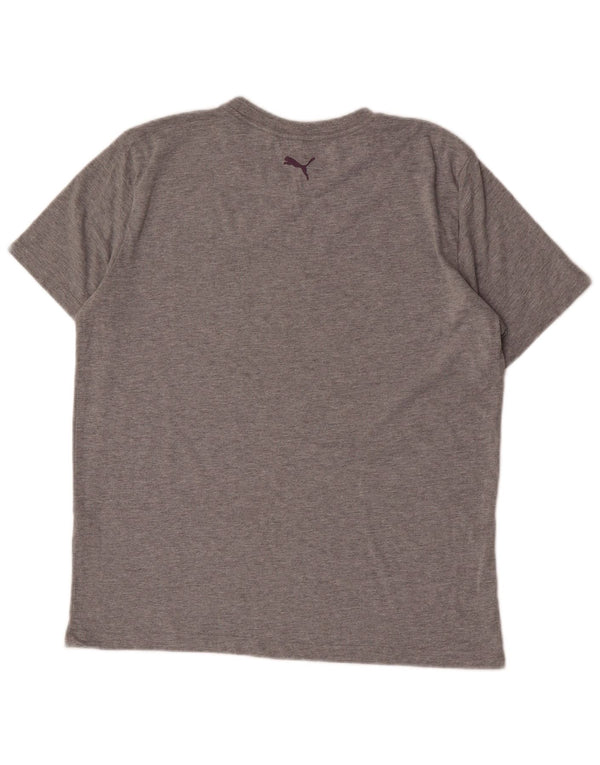 Puma T-shirt grafica da uomo Top grande in cotone chiazzato grigio