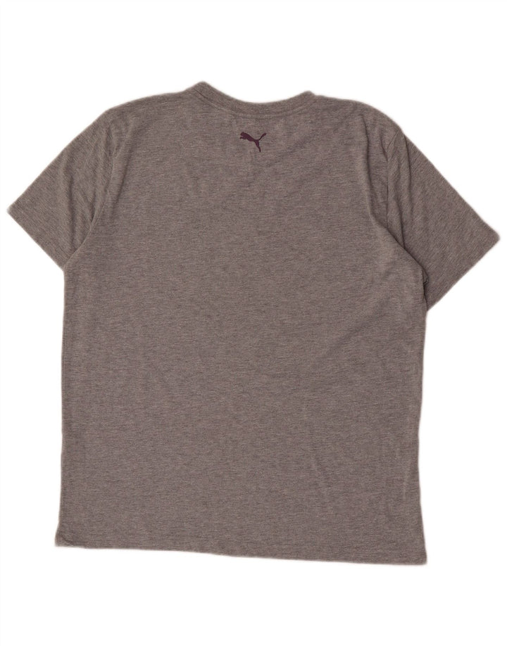 Puma T-shirt grafica da uomo Top grande in cotone chiazzato grigio