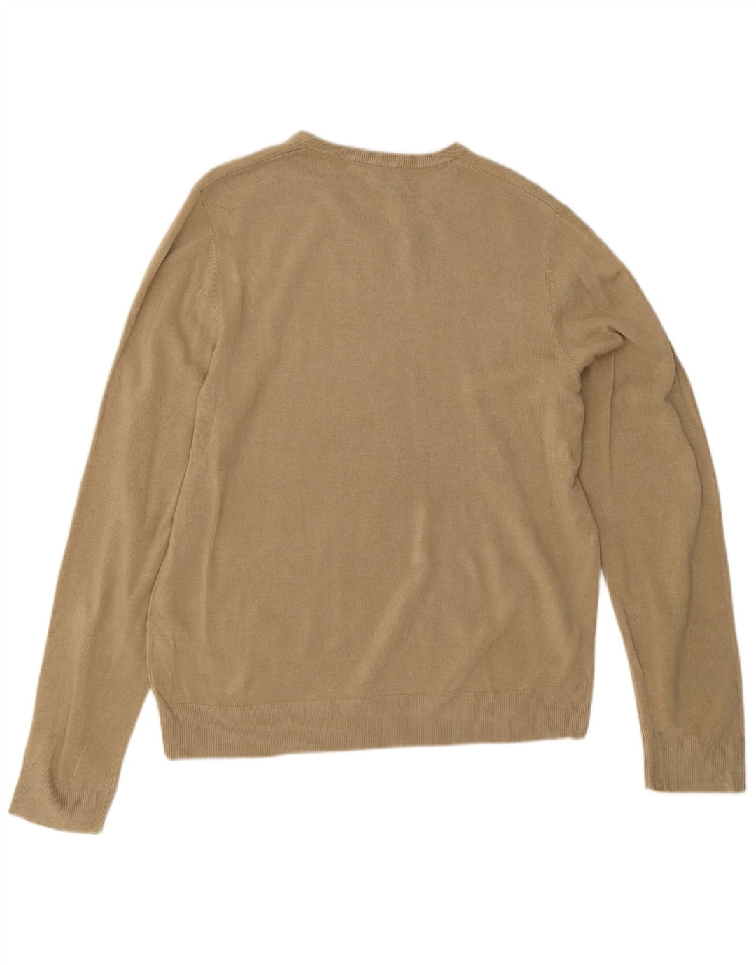 Maglione da uomo con scollo a V Marks & Spencer grande acrilico beige