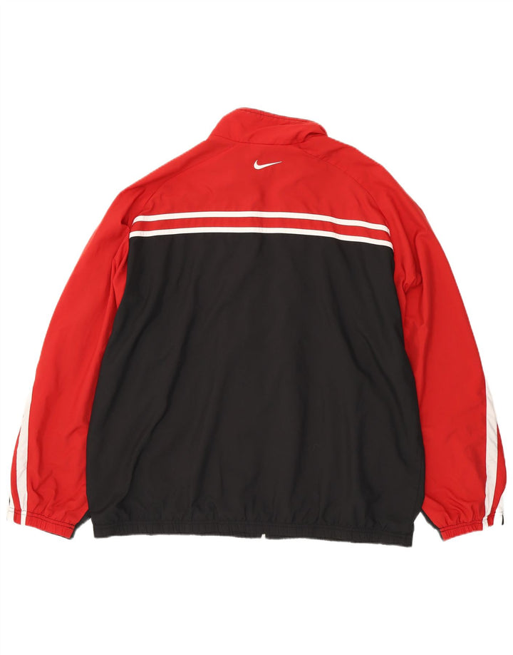 Giacca da tuta da uomo Nike UK 45/47 XL Poliestere color block rosso