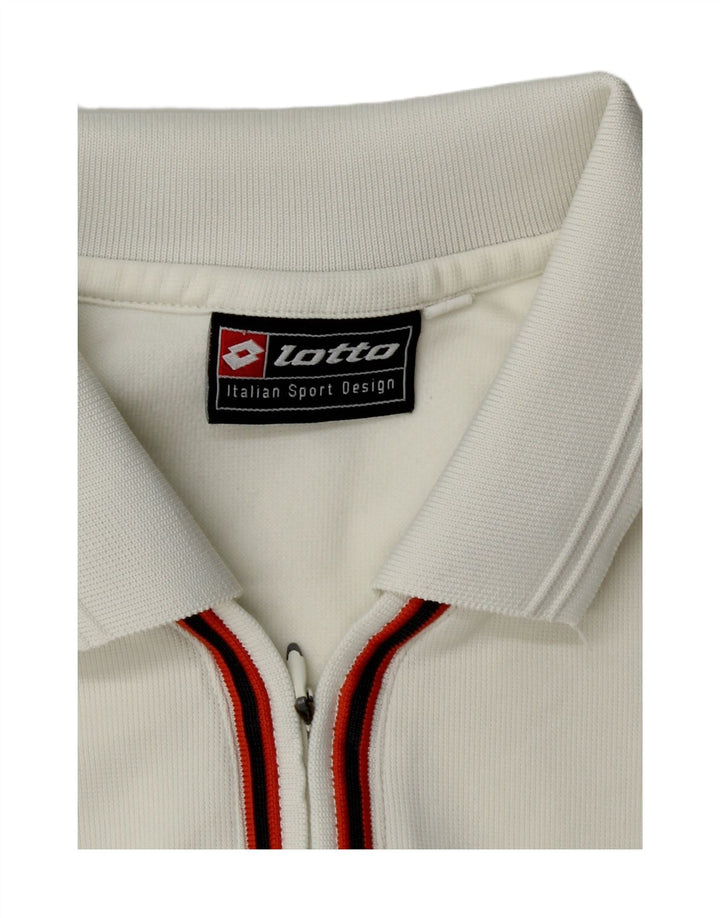 Polo da uomo Lotto di colore bianco medio