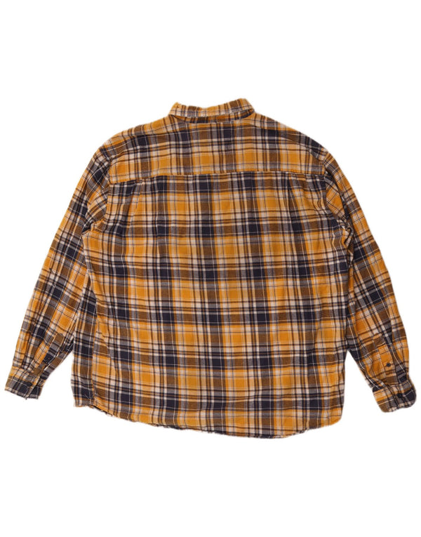 Atlas For Men Camicia in flanella da uomo 2XL Cotone a quadri gialli