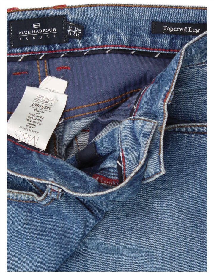 Jeans affusolati Marks & Spencer da uomo blu Harbour W32 L31 cotone blu