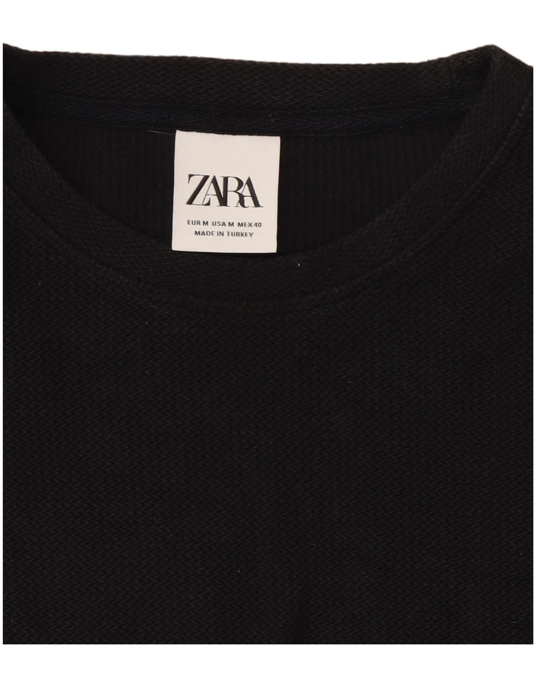 T-shirt Zara da uomo Top media nera