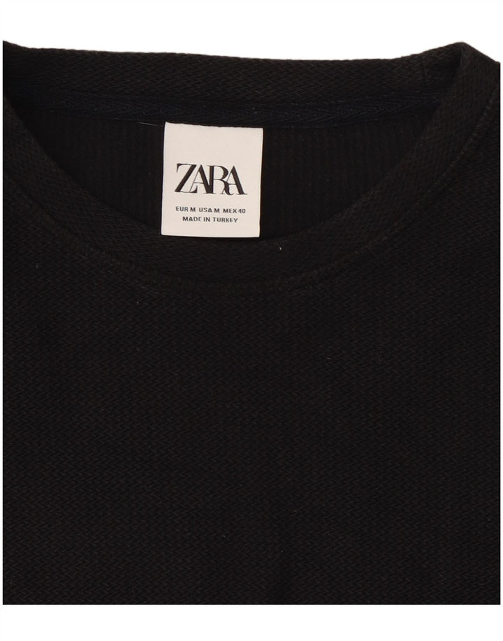 T-shirt Zara da uomo Top media nera