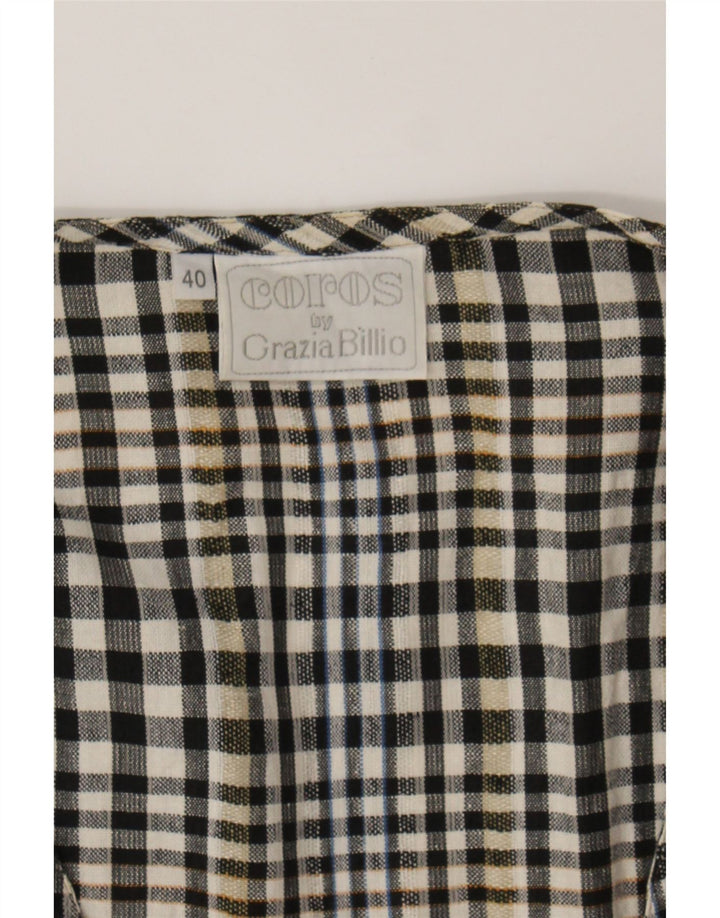 VINTAGE Womens Oversized Cardigan Top EU 40 Medium Multicoloured Check Vintage Vintage and Second-Hand Vintage from Messina Hembry 