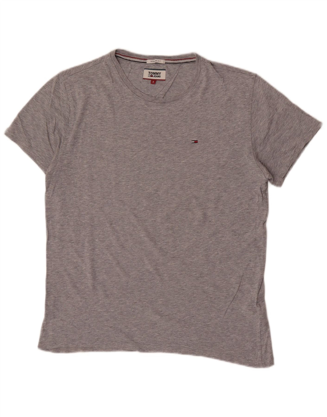 T-shirt da uomo vestibilità regolare Tommy Hilfiger Top Small in cotone grigio