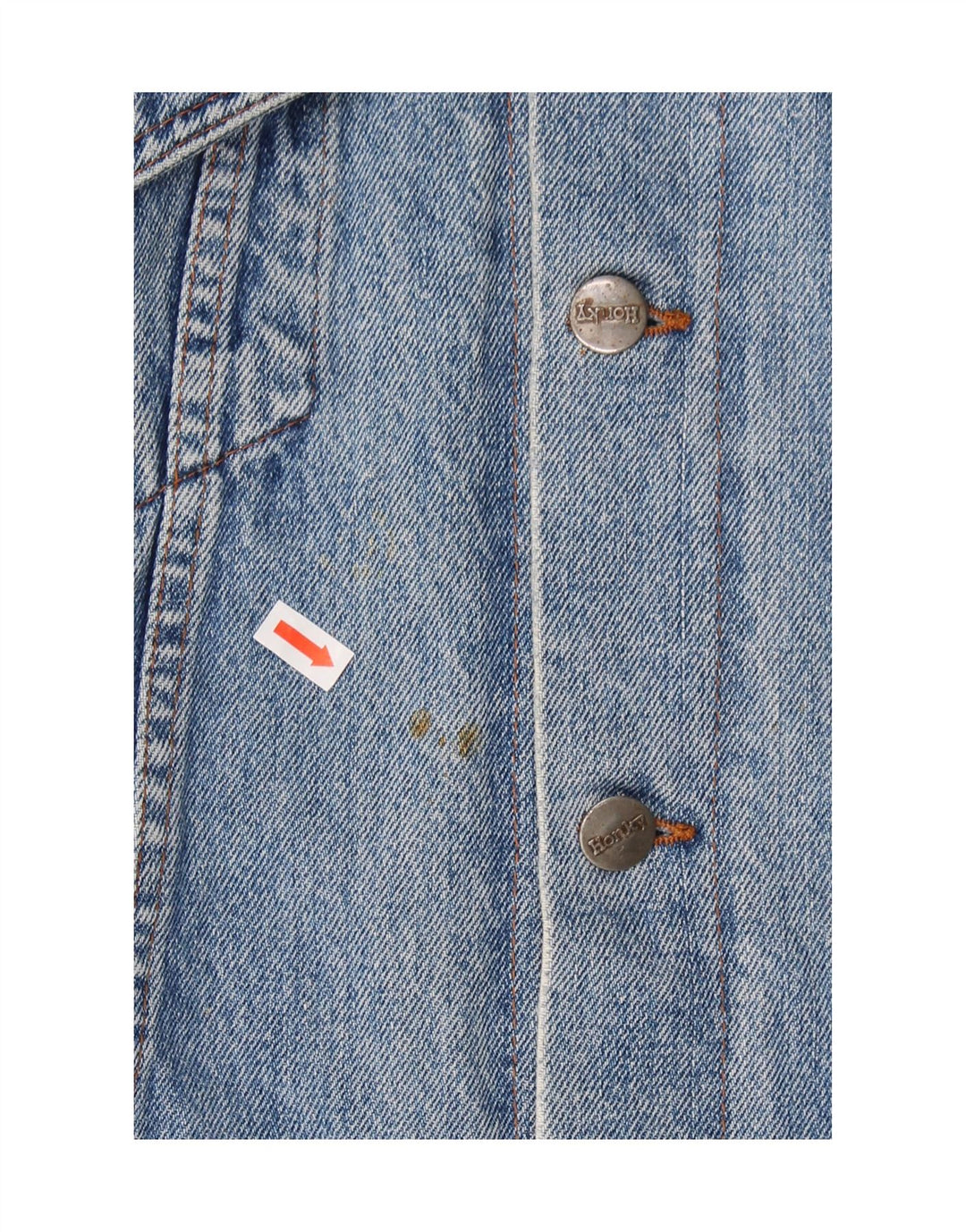 VINTAGE Mens Denim Jacket UK 36 Small Blue Cotton