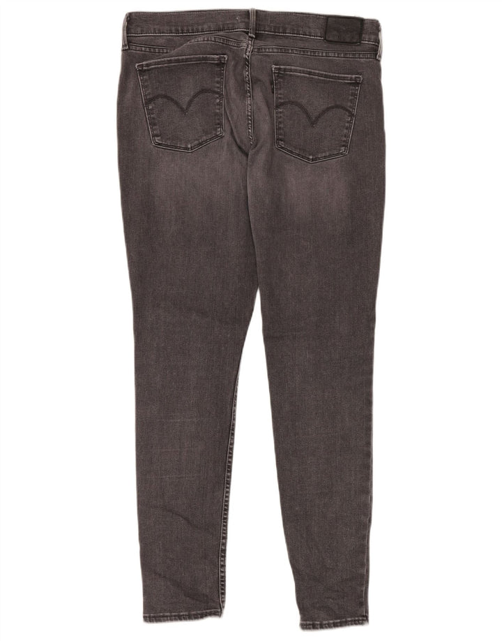 LEVI'S Jeans 710 Super Skinny da Donna W32 L30 Cotone Grigio