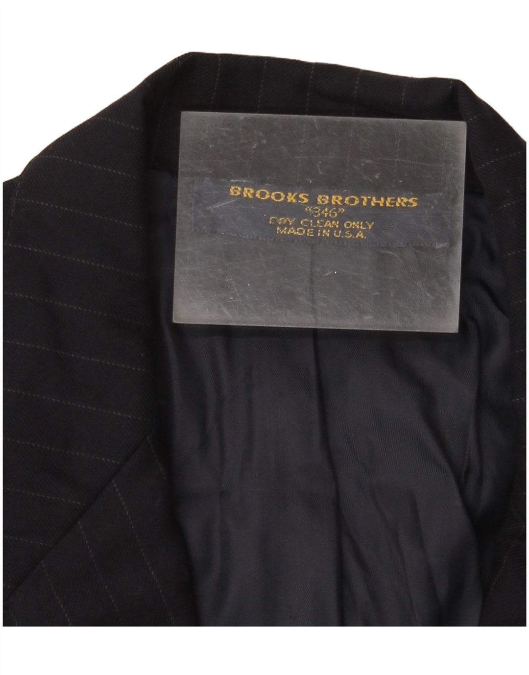 BROOKS BROTHERS Giacca blazer 346 da uomo UK 38 Gessato medio blu navy