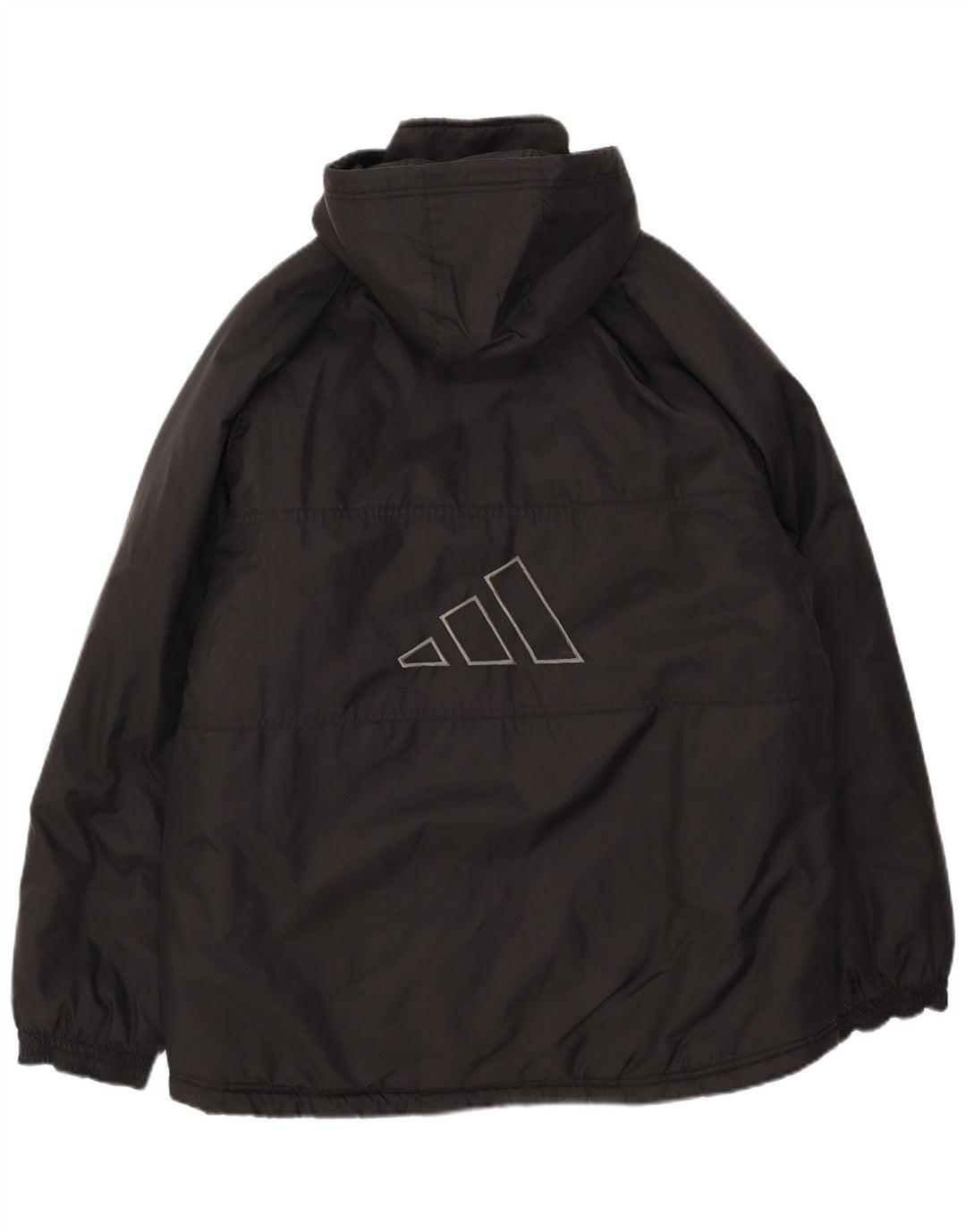 Giacca imbottita con cappuccio grafico da uomo Adidas UK 38/40 medio poliestere nero