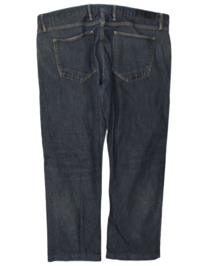 Jeans dritti da uomo Marks & Spencer W40 L27 cotone blu navy