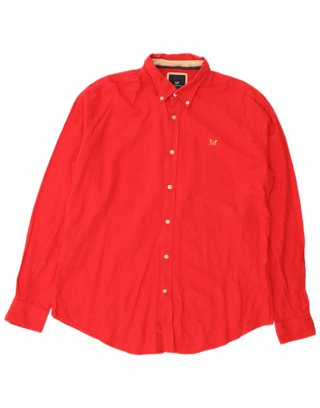 Crew Clothing Camicia da uomo grande in lino rosso